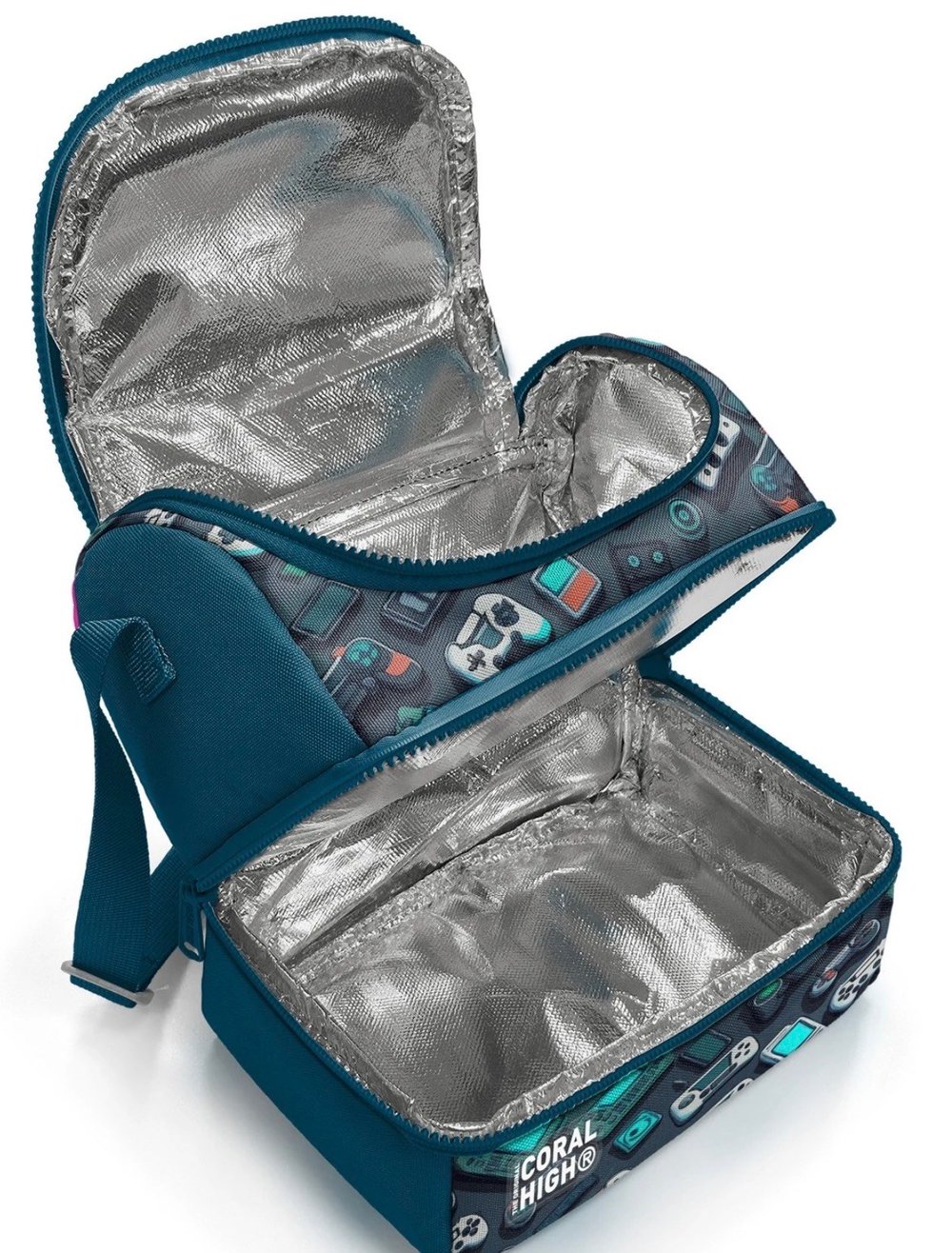 Coral High  Gamer Desenli Thermo İki Katlı Beslenme Çantası