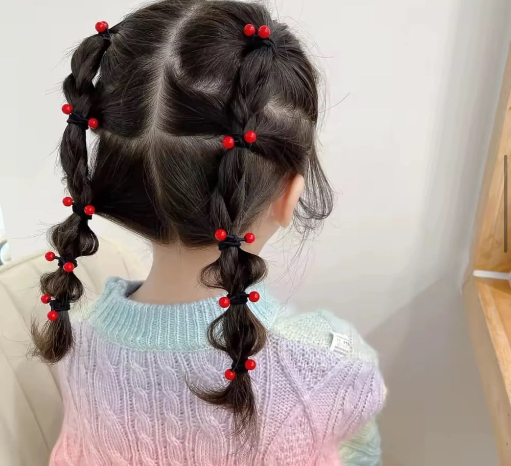 Kırmızı Boncuk  5lı Lastik