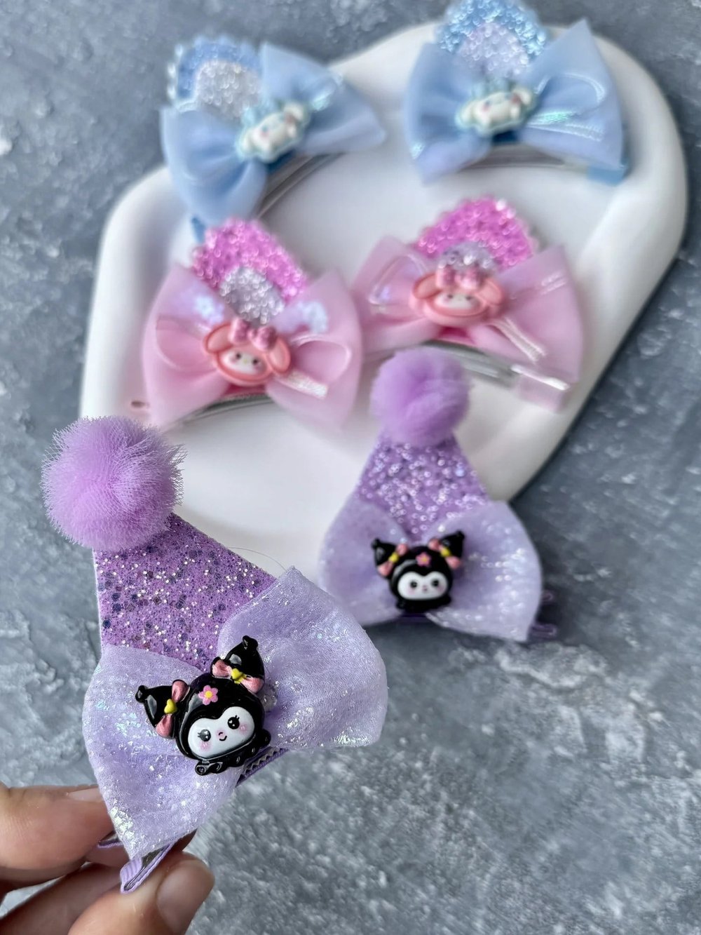 Kuromi Sim Detaylı Kulaklı Toka