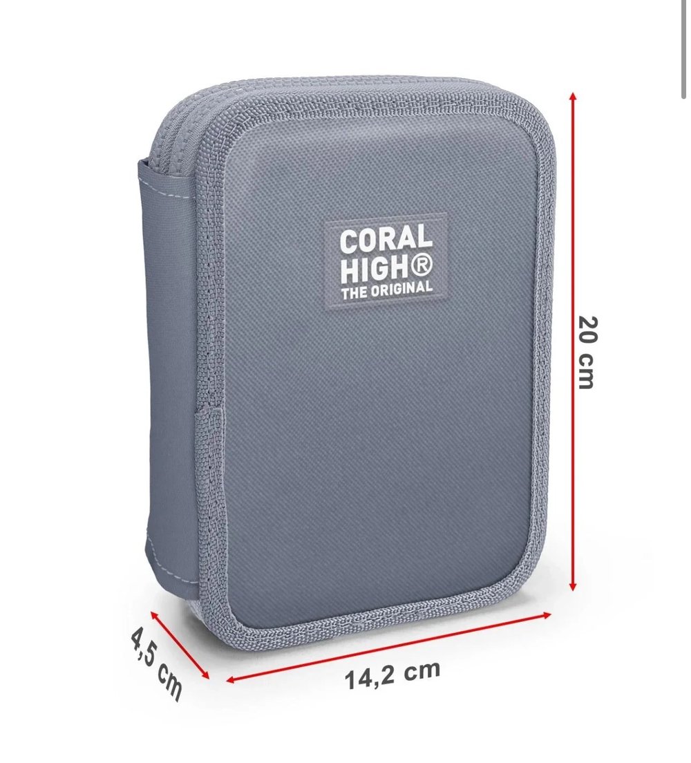 Coral High Dondurmalı Kedi Desenli Çift Kat Kalemlik