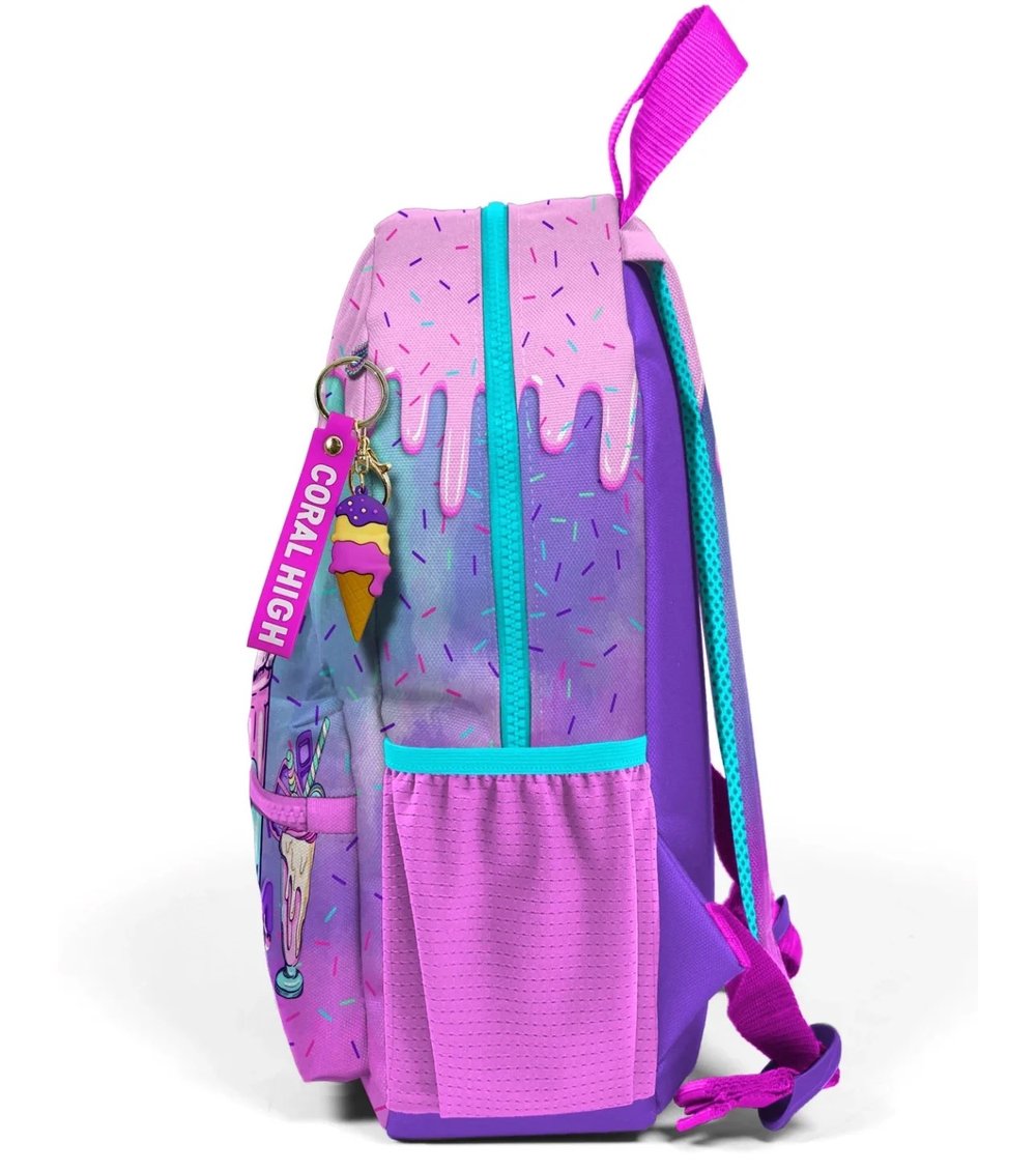 Coral High Pembe Mor Milkshake Dondurma Desenli Ananokulu 1. Sınıf Çanta