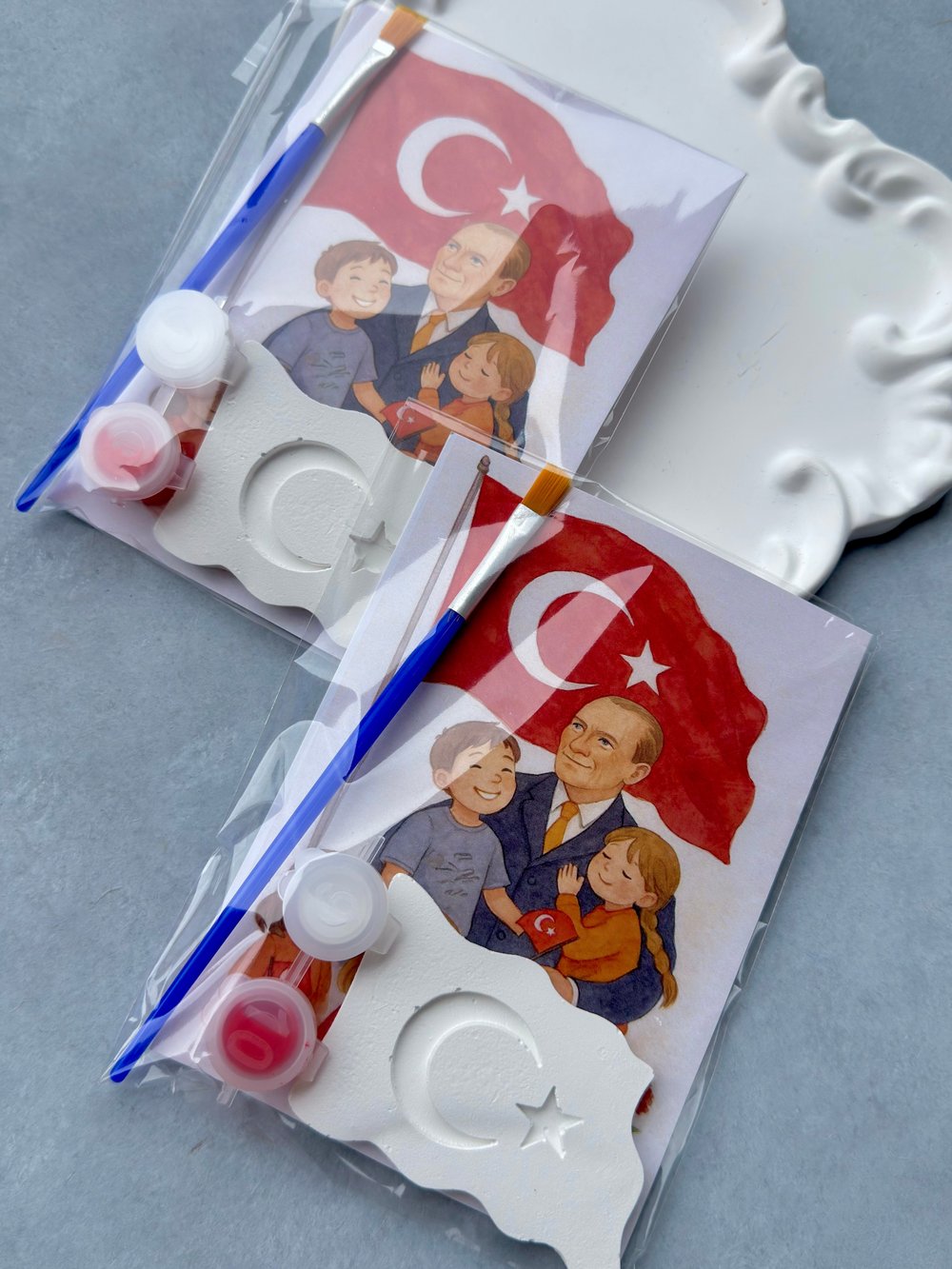 Kırmızı Bayrak Taş Boyama Seti