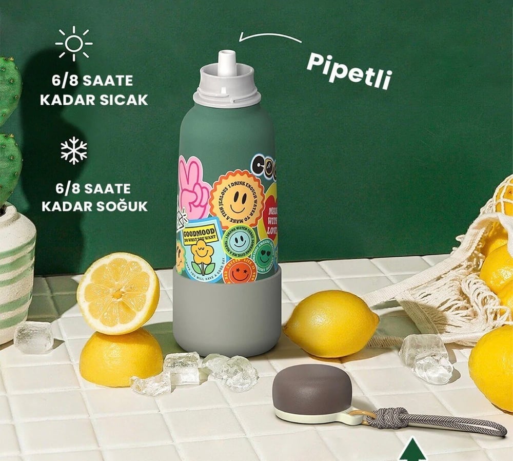 Vgnlife 600 ml Çelik Termos Suluk Yeşil