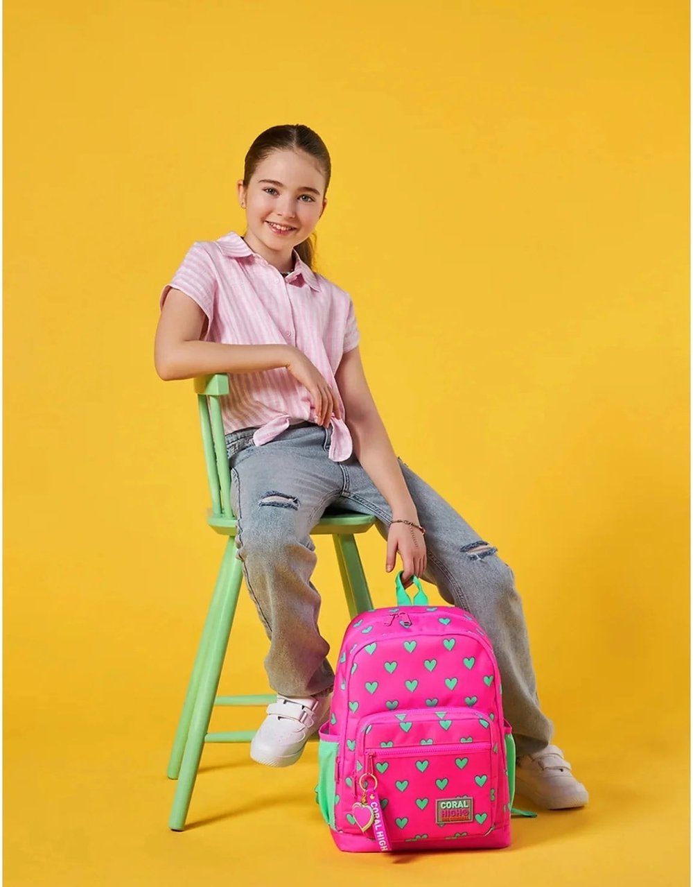 Coral High Kalp Desenli İlkokul ve Ortaokul Okul Çantası