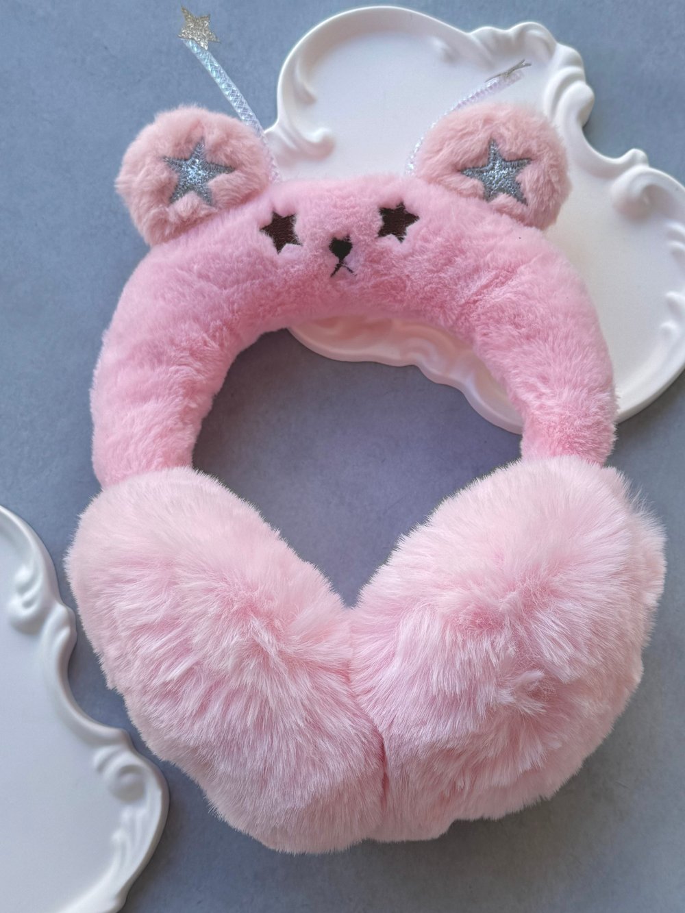 Katlanabilen Yıldız Detaylı Peluş Kulaklık