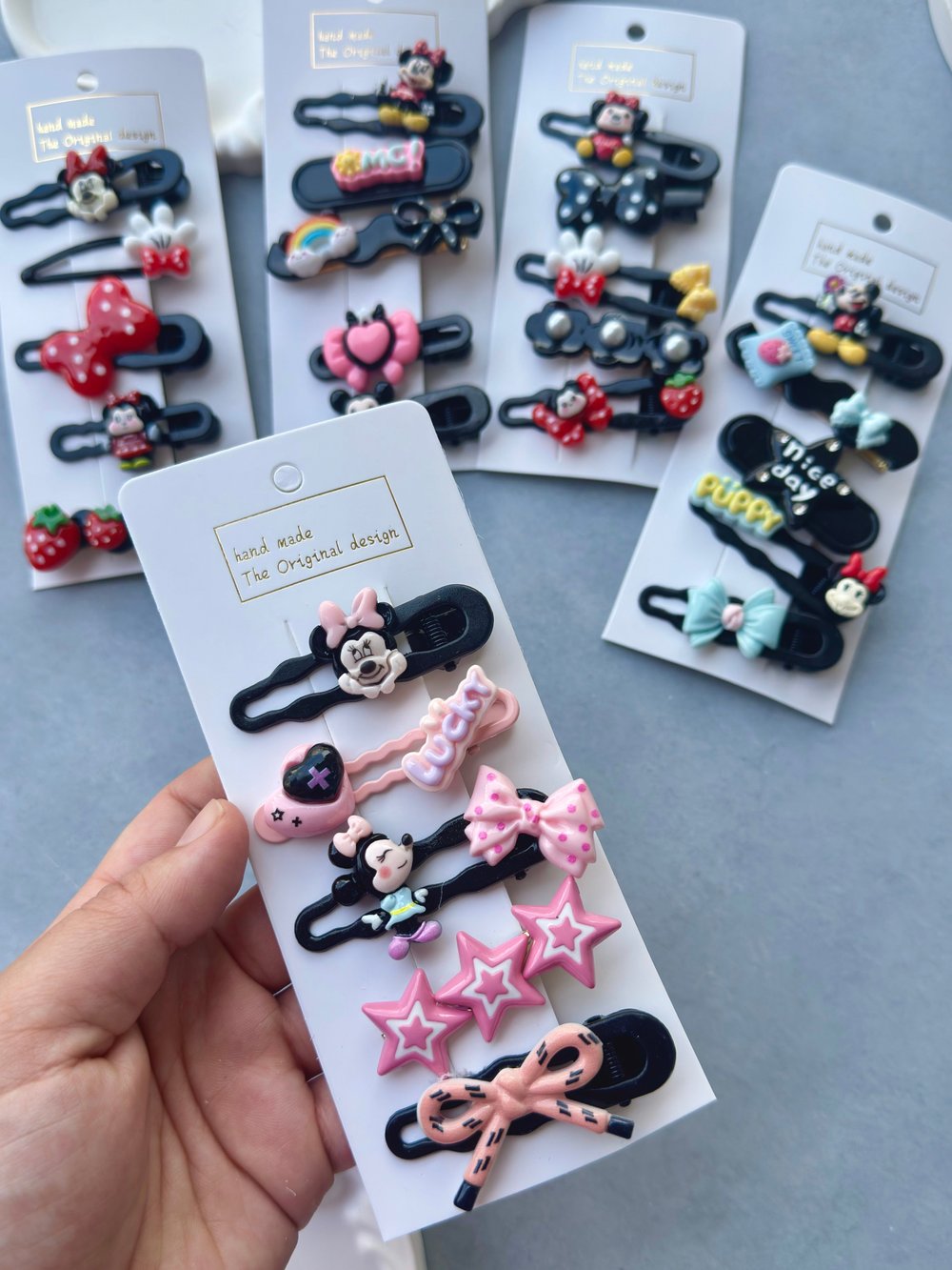 Minnie Mickey Figürlü 5li Klips Set
