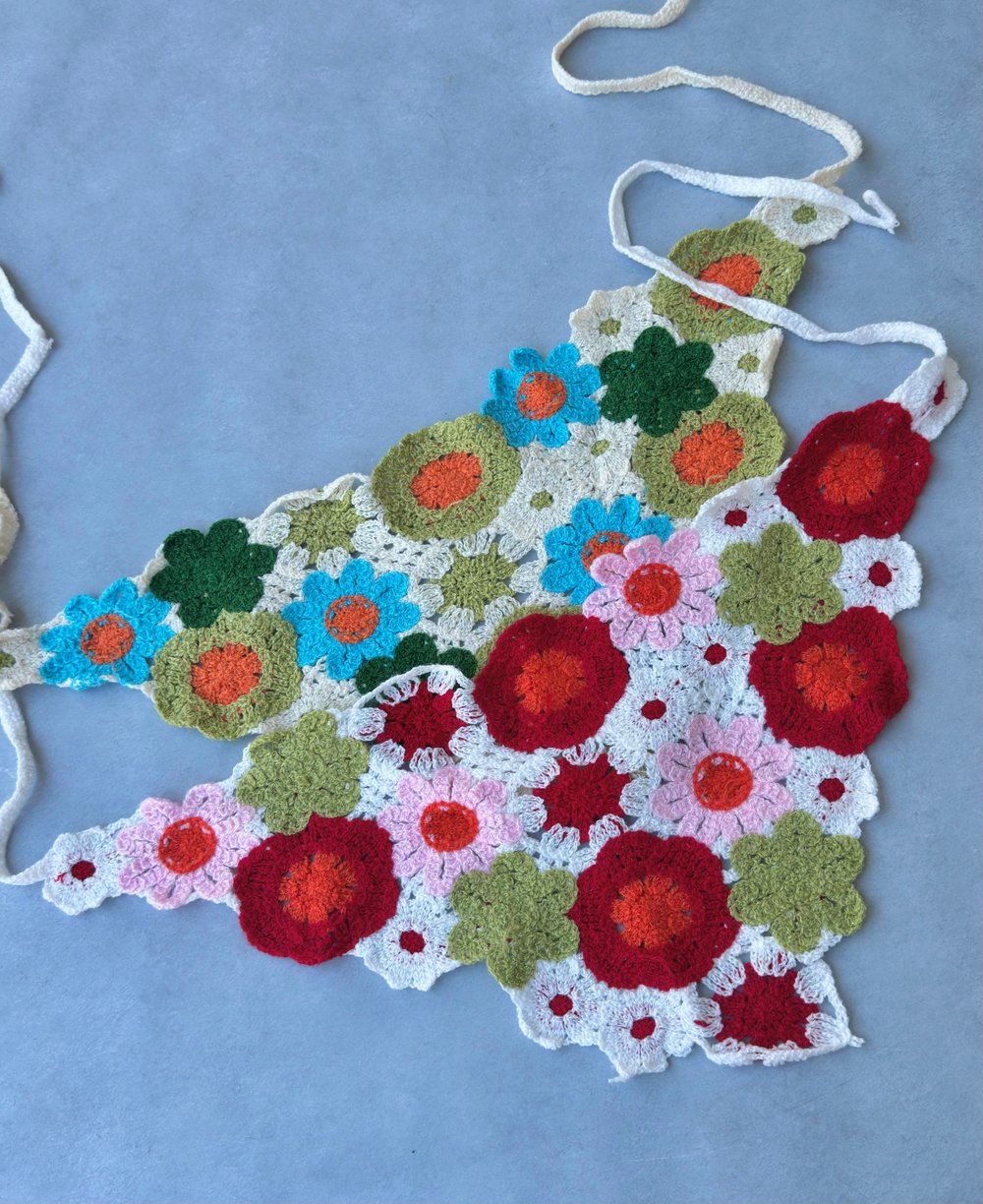 Papatya Figürlü  Karışık Desen Bohem Bandana