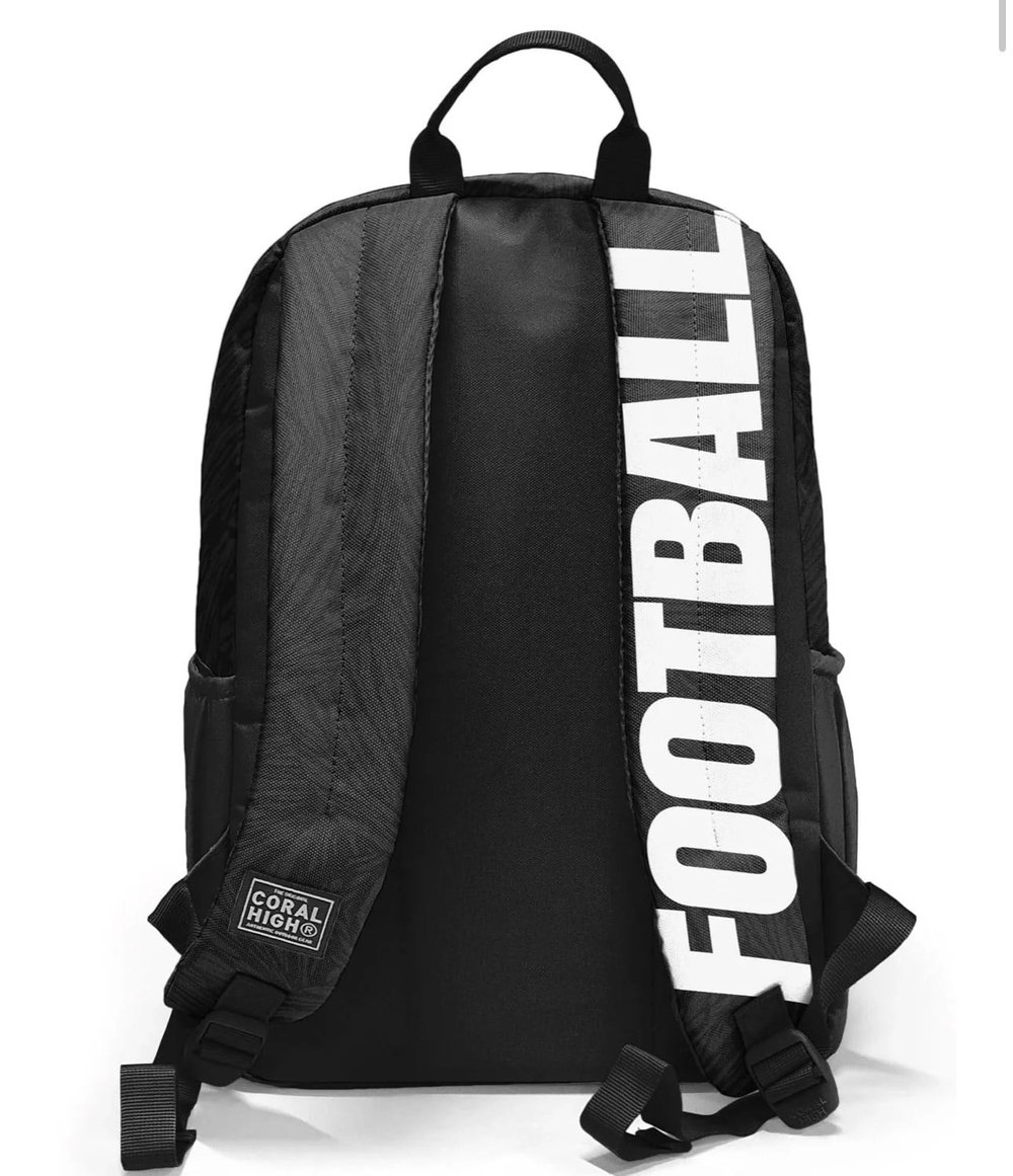 Coral High Siyah Futbol Desenli Okul Sırt Çantası
