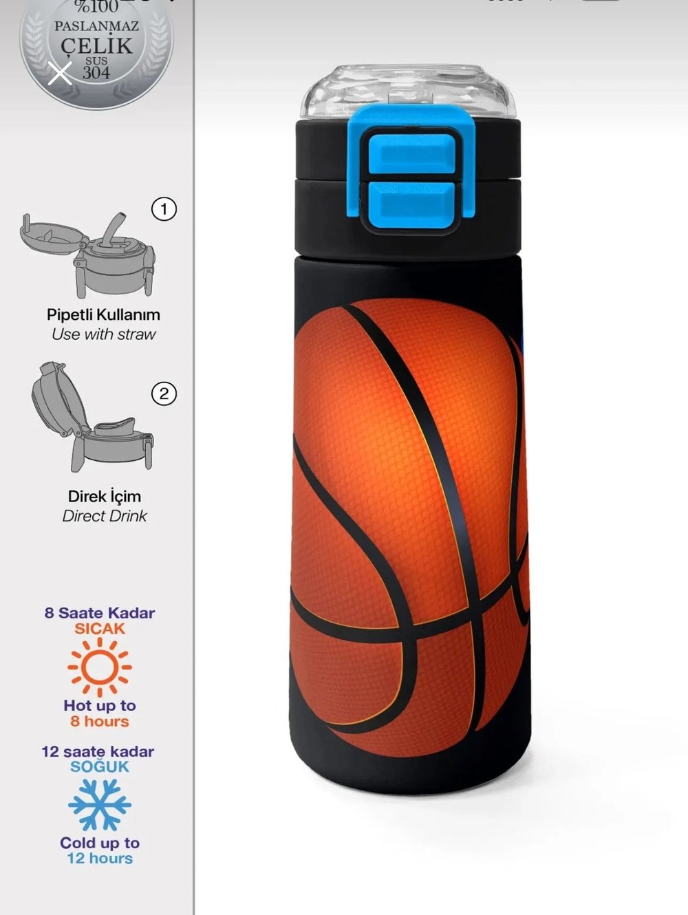 Coral High Basket Desenli suluk(600 ml)