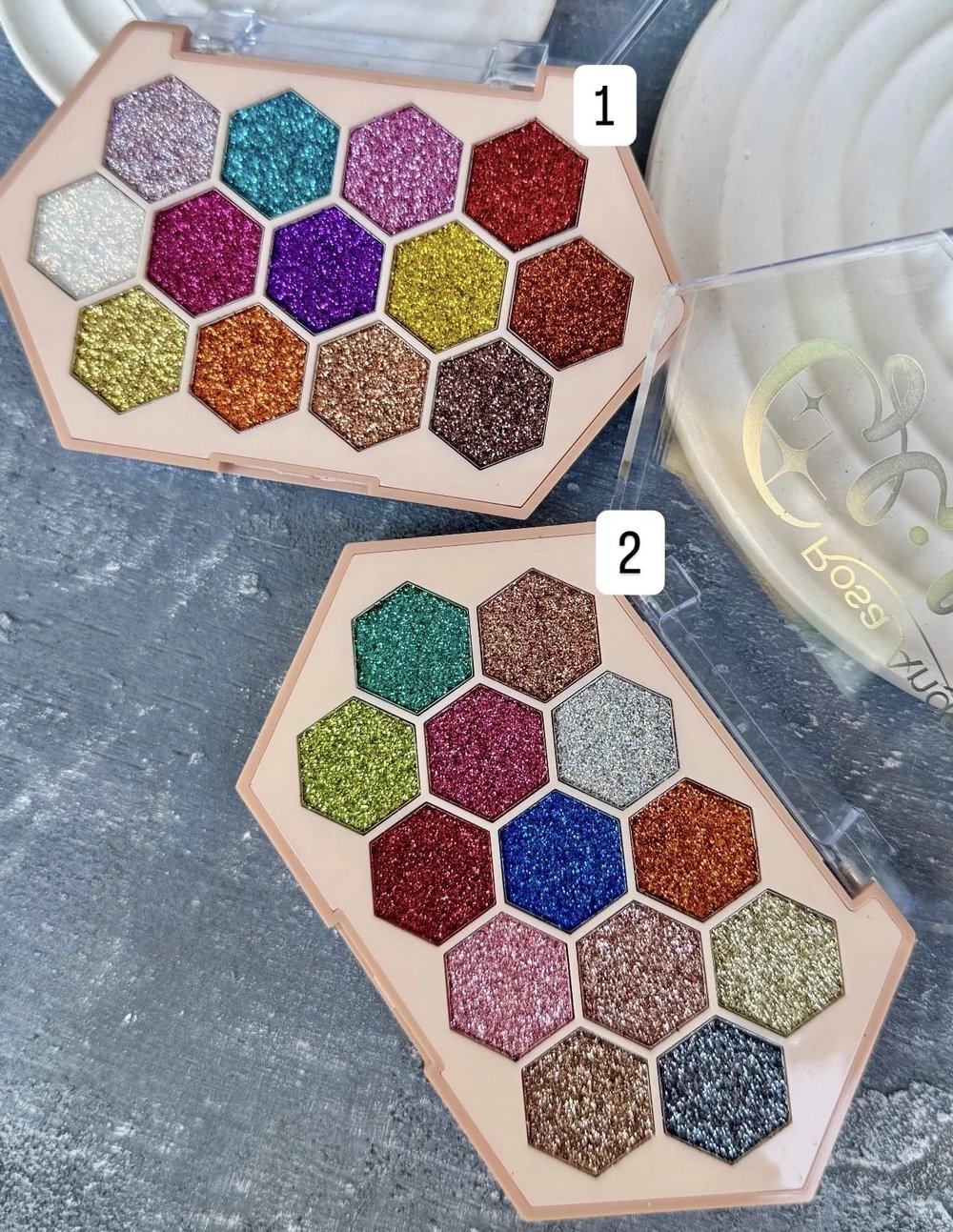 13 Renk Petek Pigment Glitter Paleti