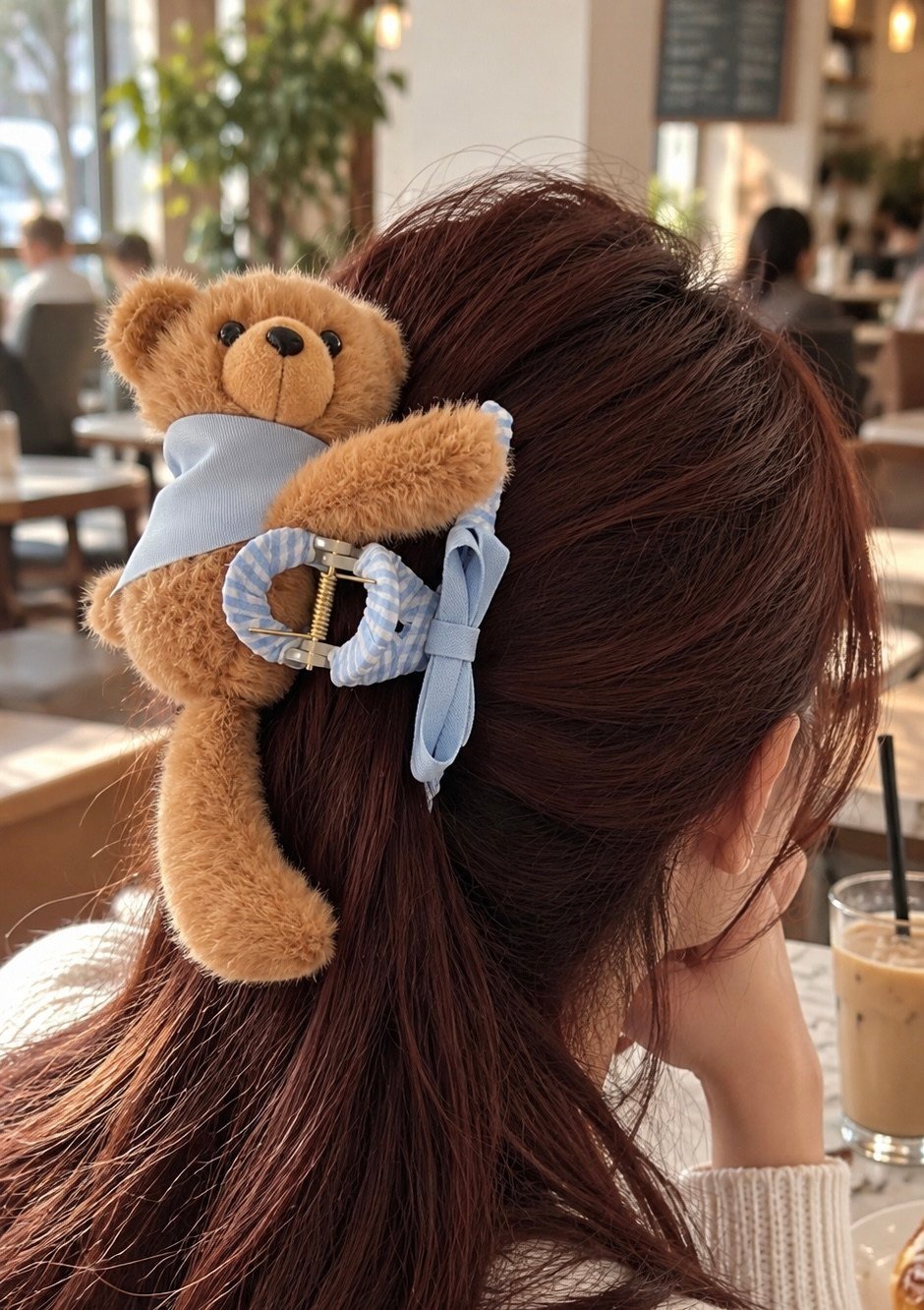 Peluş Mavi Teddy Mandal