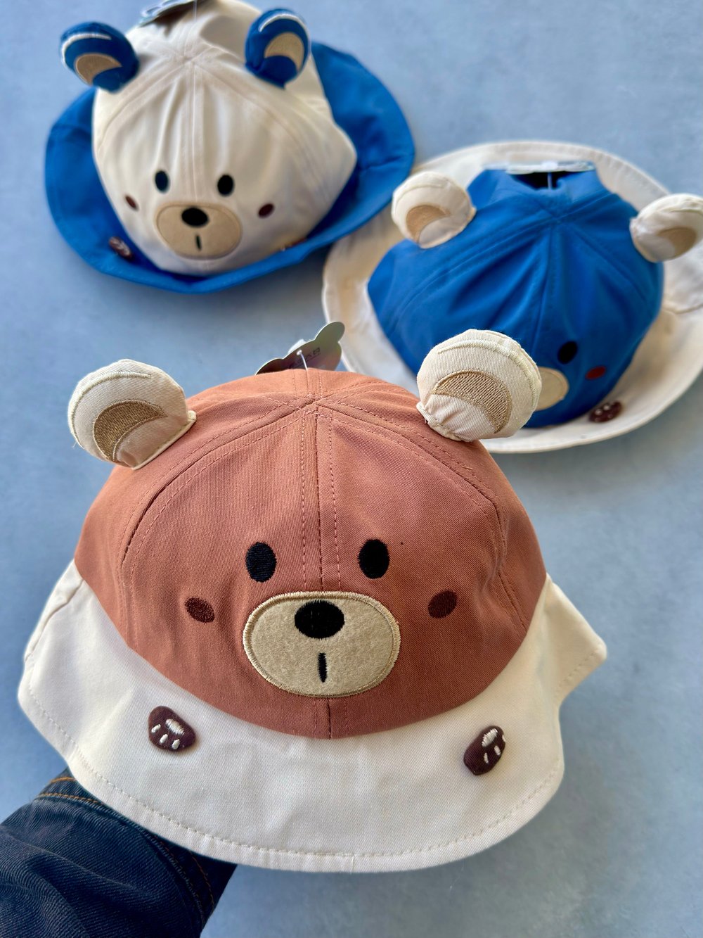 Teddy Kulaklı Bebek Fötr Şapka