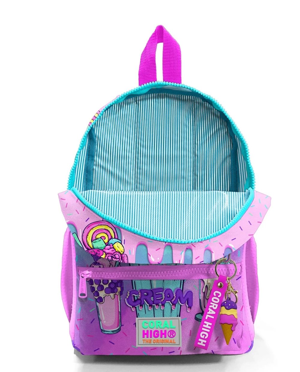 Coral High Pembe Mor Milkshake Dondurma Desenli Ananokulu 1. Sınıf Çanta