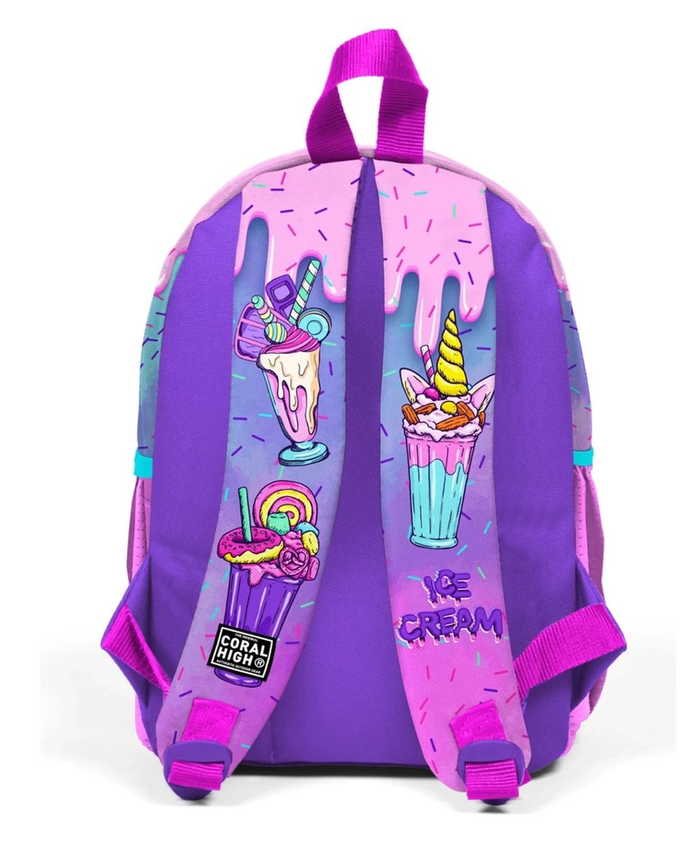 Coral High Pembe Mor Milkshake Dondurma Desenli Ananokulu 1. Sınıf Çanta