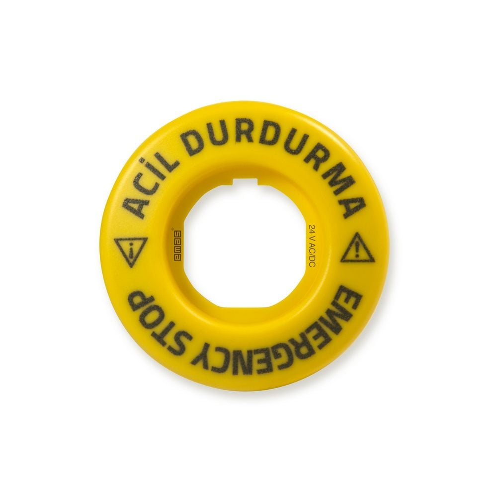 Aksesuar 24V AC/DC Flash Yanar (EMERGENCY-ACİL DURDURMA) Baskılı LED'li Etiket