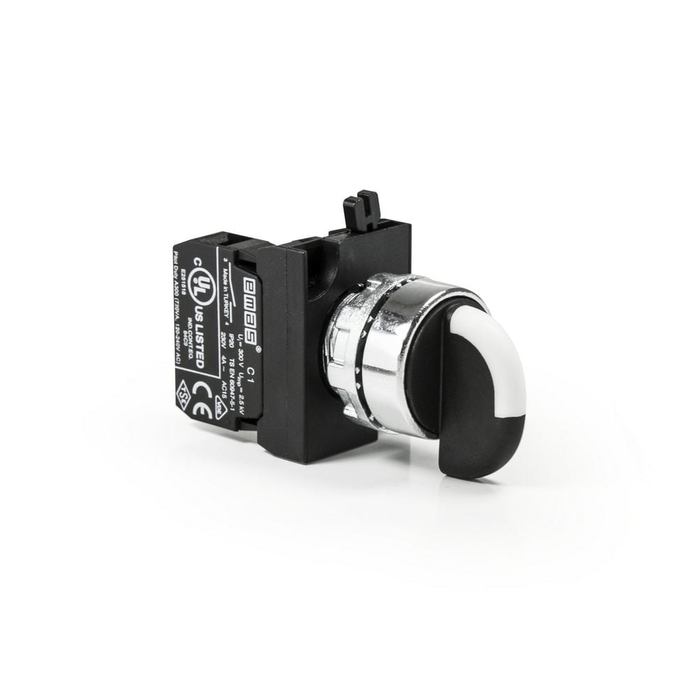 CM Serisi Metal 1NO (0-I) 60° Seçici Kalıcı 22 mm Buton