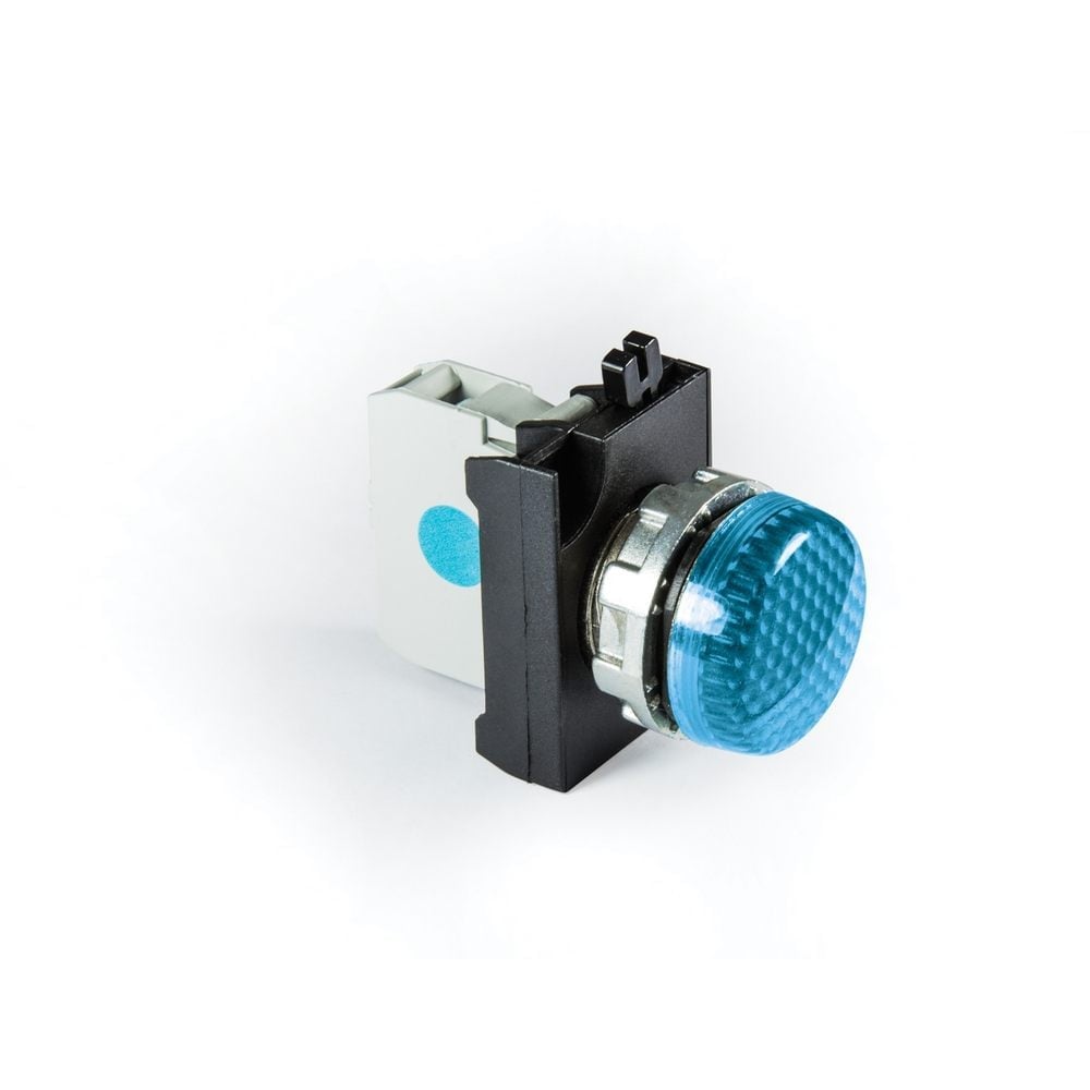 CM Serisi Metal LED li 12-30V AC/DC Mavi 22 mm Sinyal