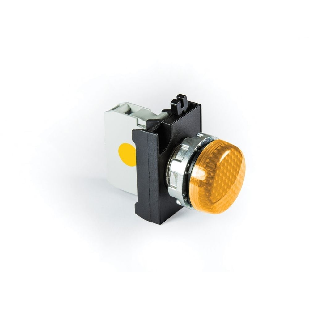CM Serisi Metal LED li 12-30V AC/DC Sarı 22 mm Sinyal