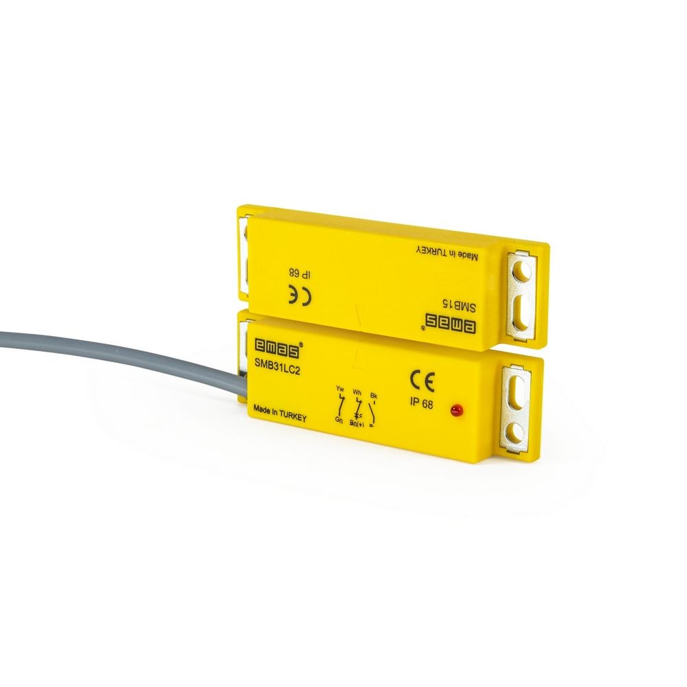 Plastik Sol Çıkış 2NC+1NO 5mm LED li 2m Kablolu 78 mm Manyetik Kapı Switch