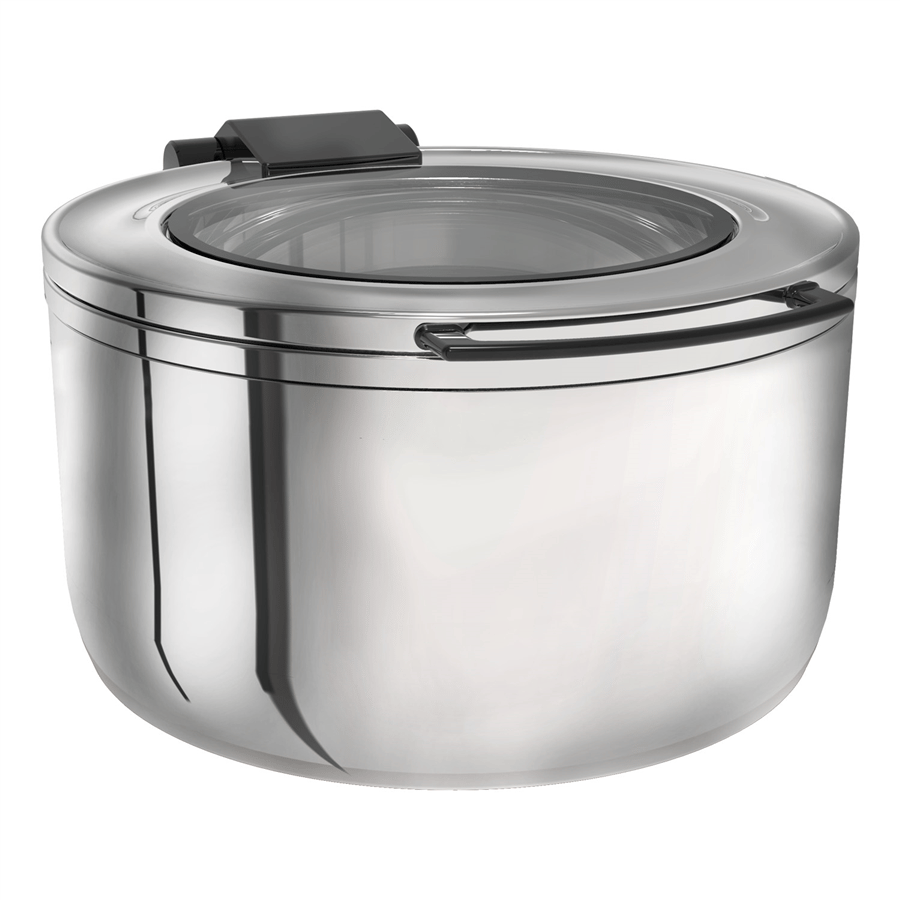 TITAN CHAFING DISH CORBALIK REZİSTANS CAMLI SİYAH-14,3 Lt