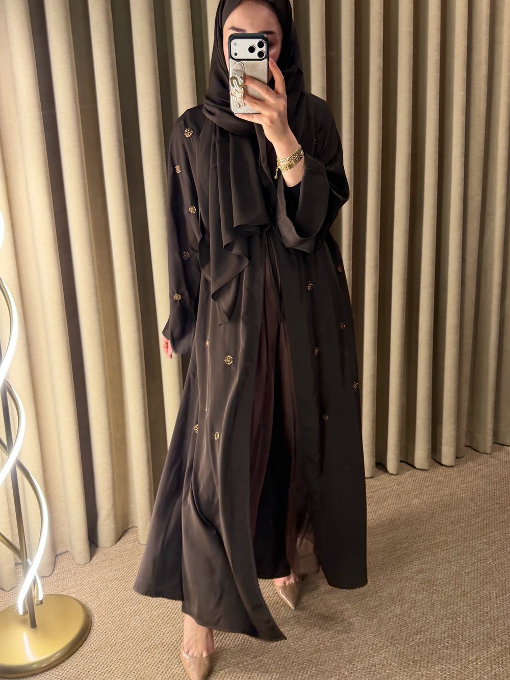 Sedef Abaya Kahverengi 