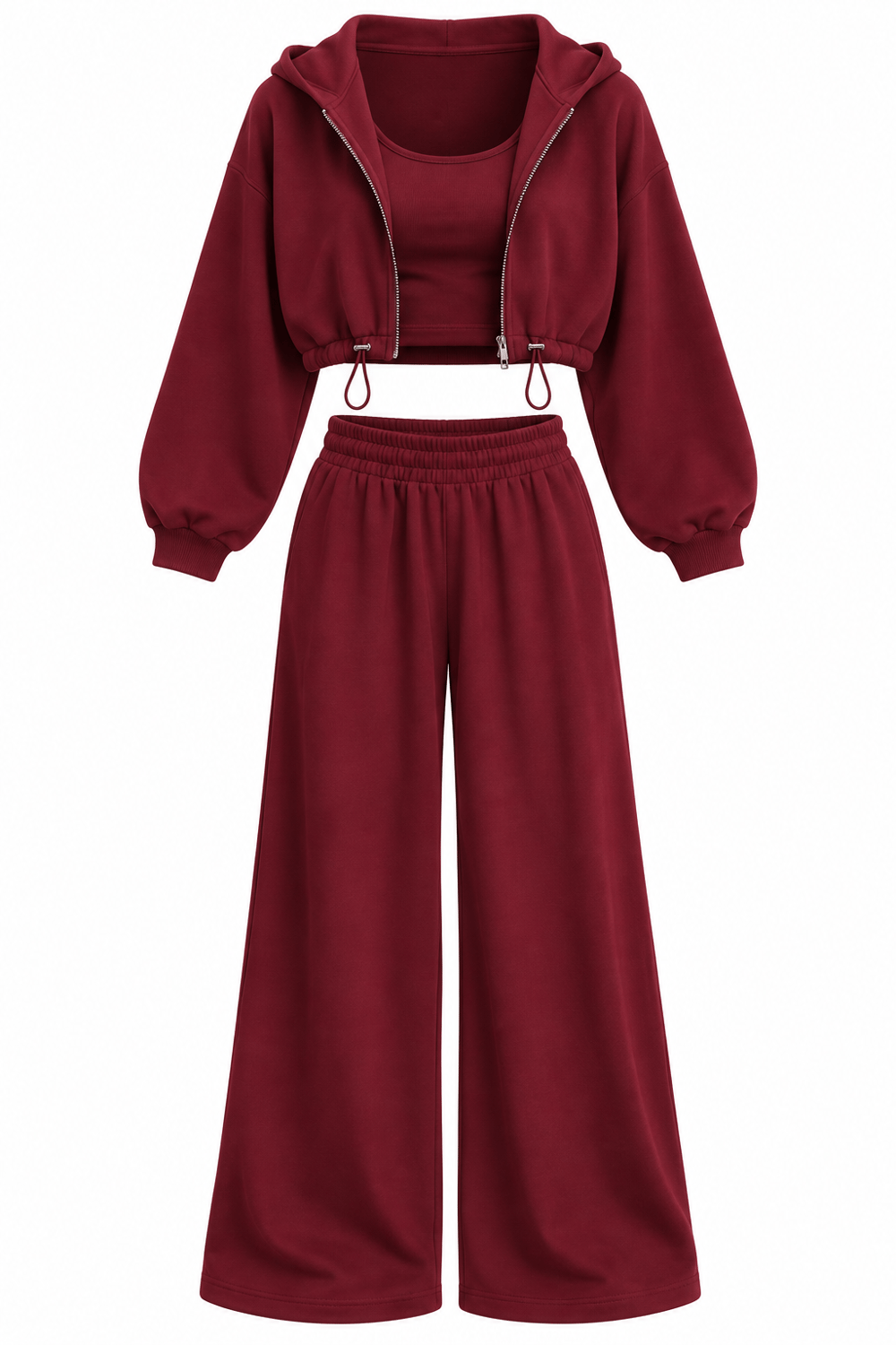 Oysh 3lü Modal Crop Takım 0408
