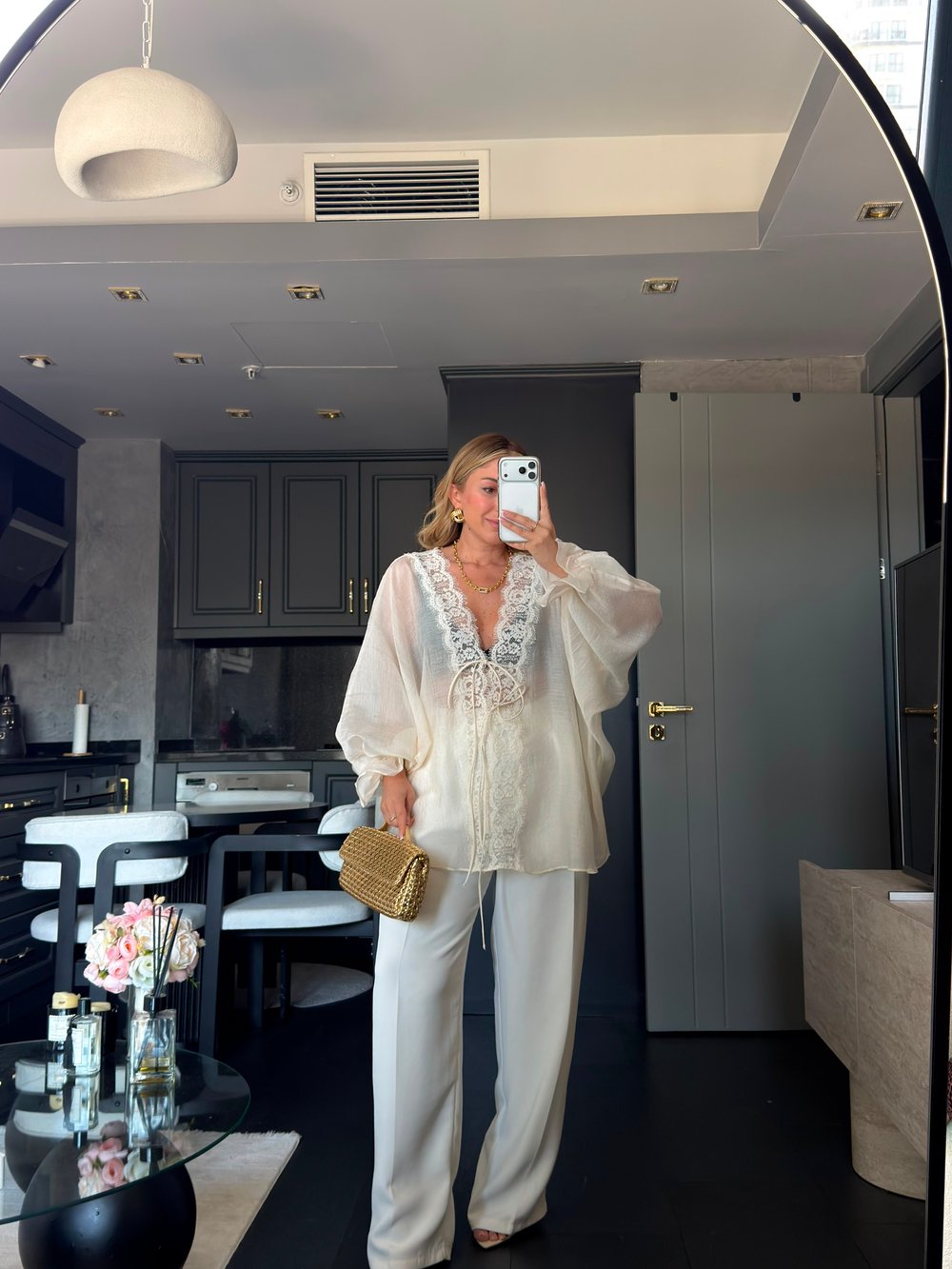Dantelli Kimono Gömlek 5108    