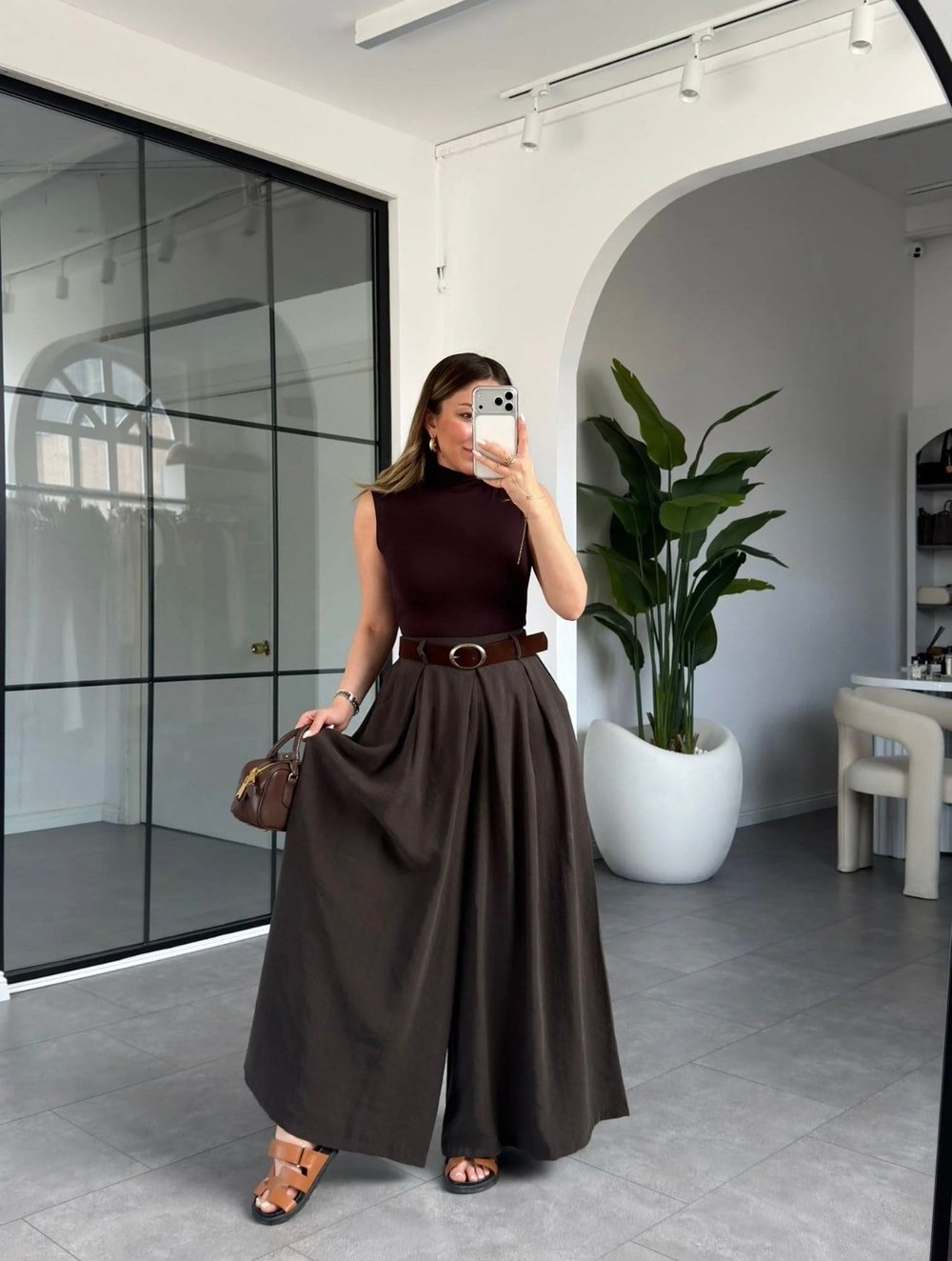 Kemerli Pantolon Etek