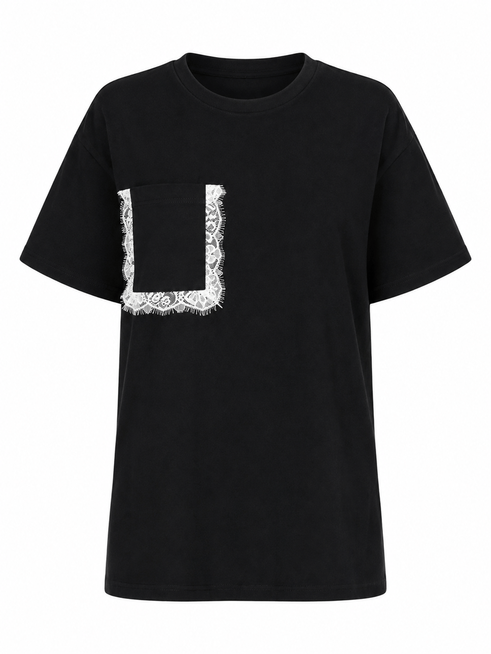 Cebi Güpür Detaylı T-shirt