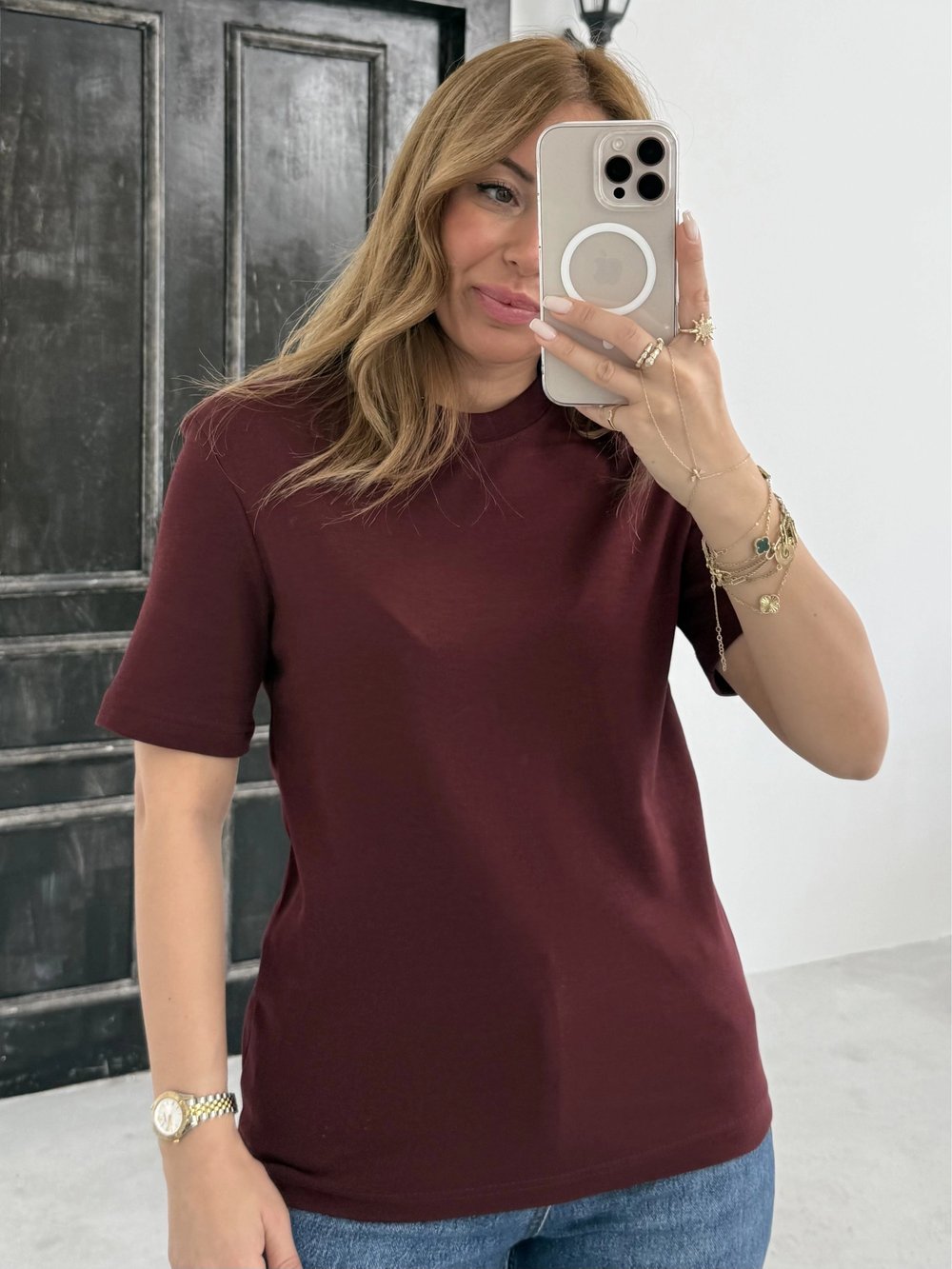 Kısa Kol Düz Basic T-shirt
