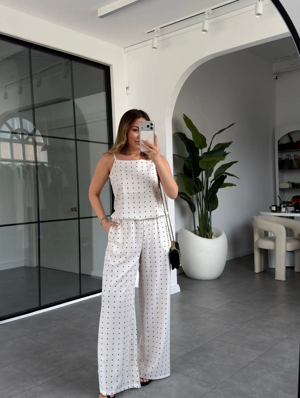 Puantiyeli Saten Takım 8568