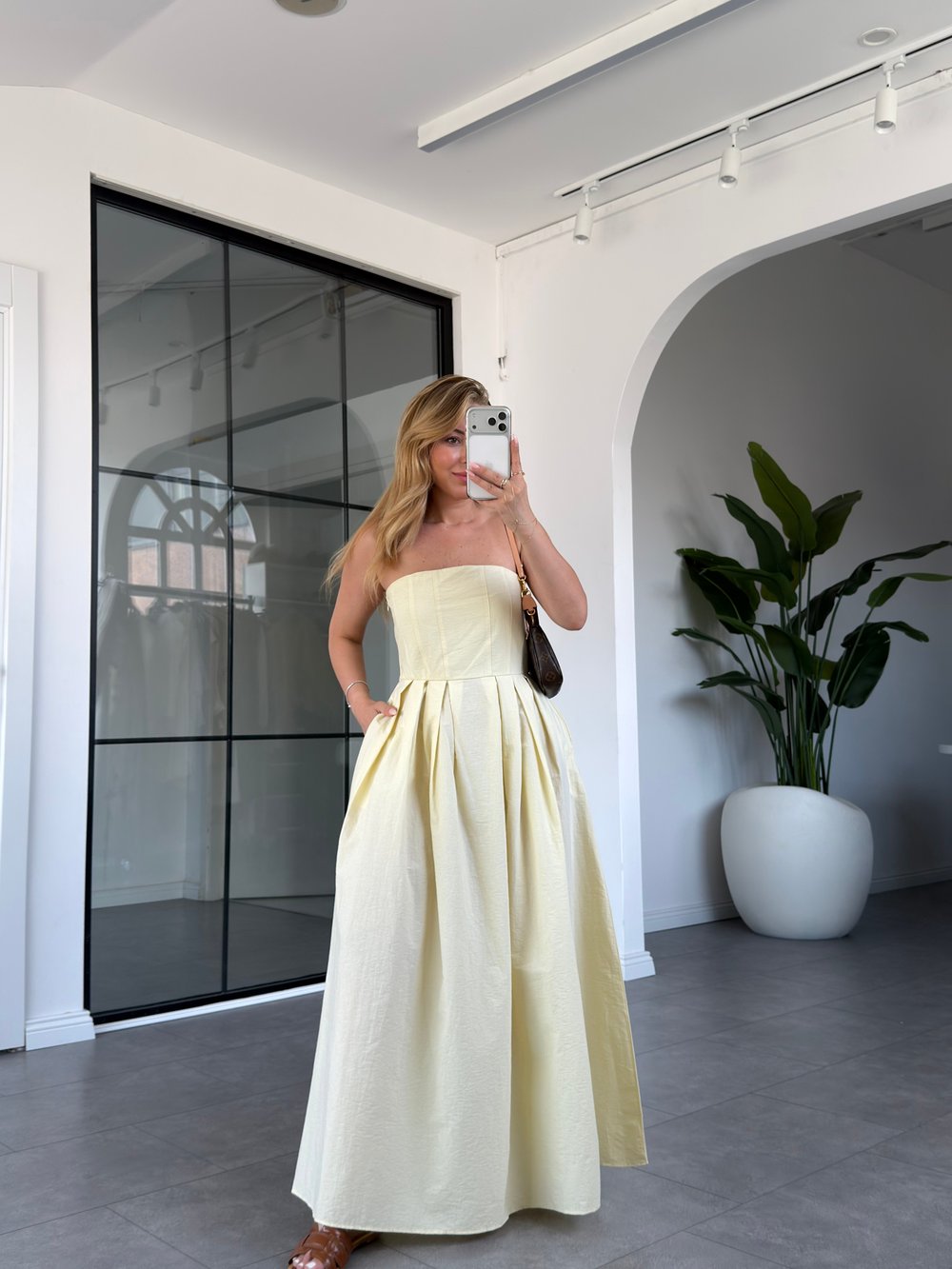 Tafta Straplez Elbise 580993