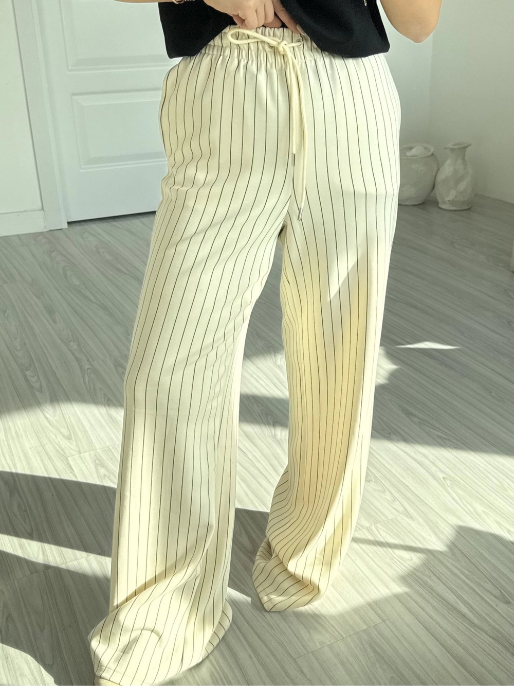 Oysh Marka Çizgili Modal Pantolon