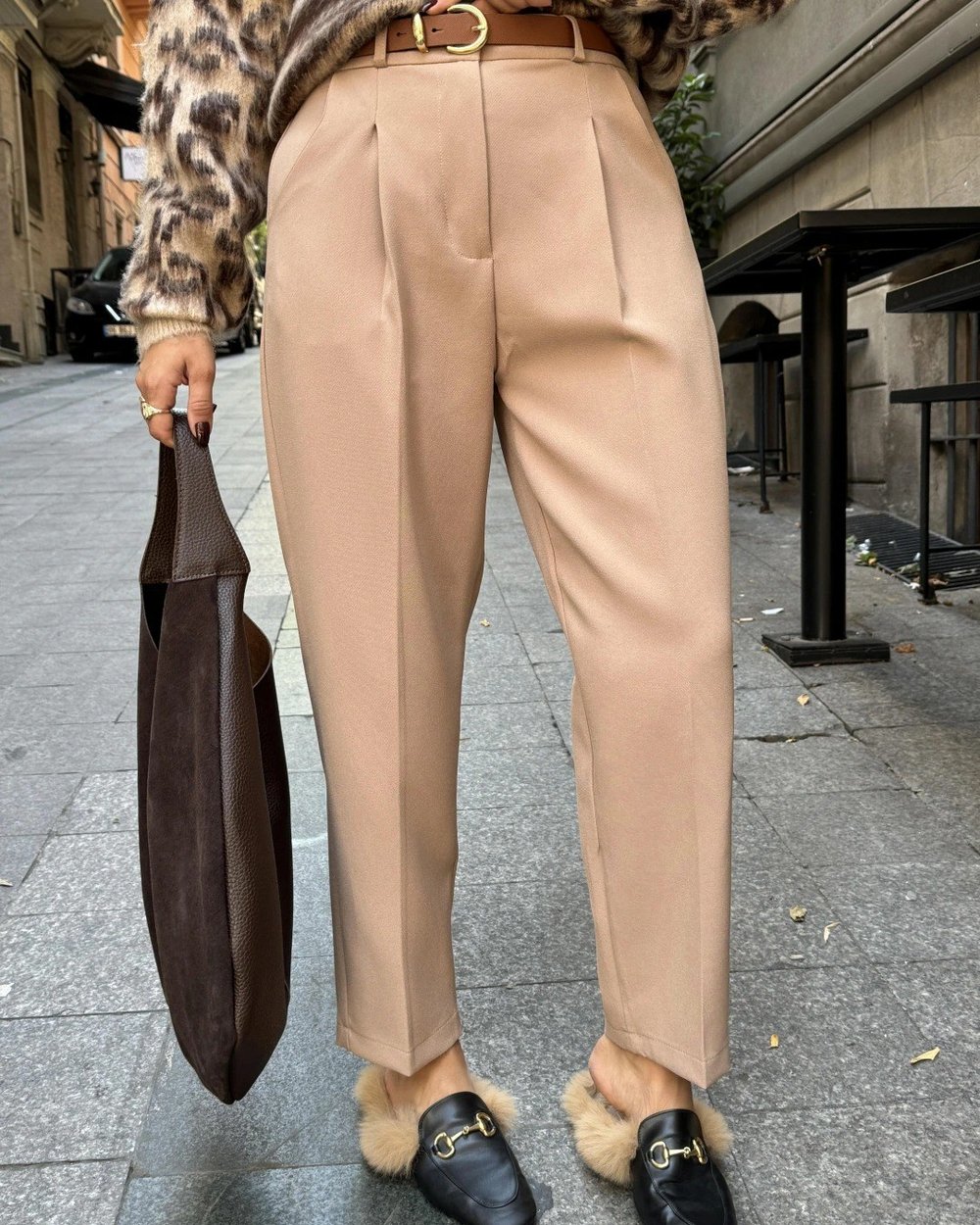 Kemerli Premium Kumaş Pantolon