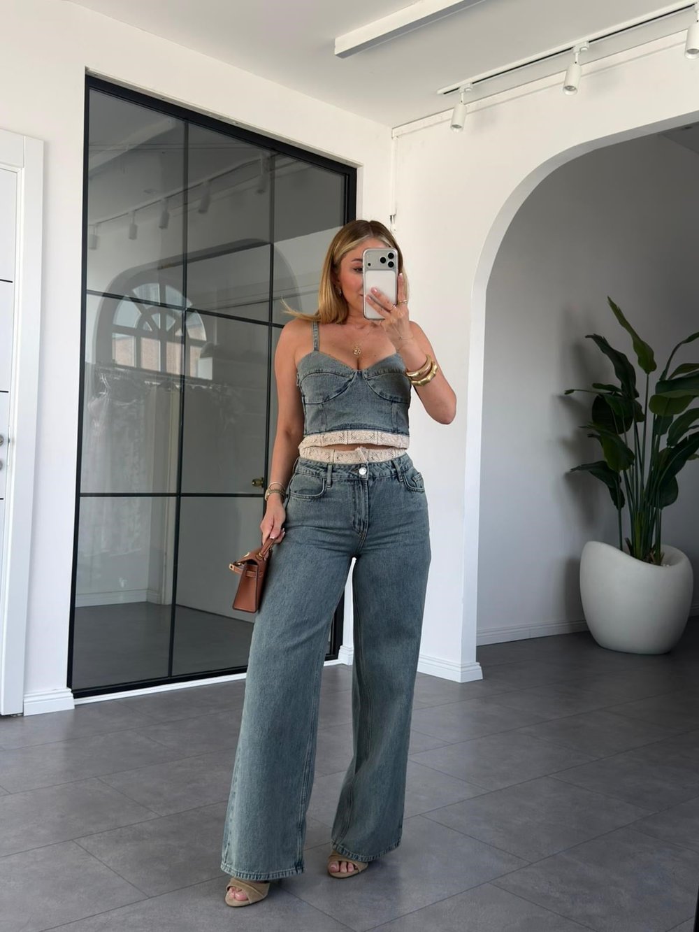 Denim Büstiyer Pantolon Takım 5784