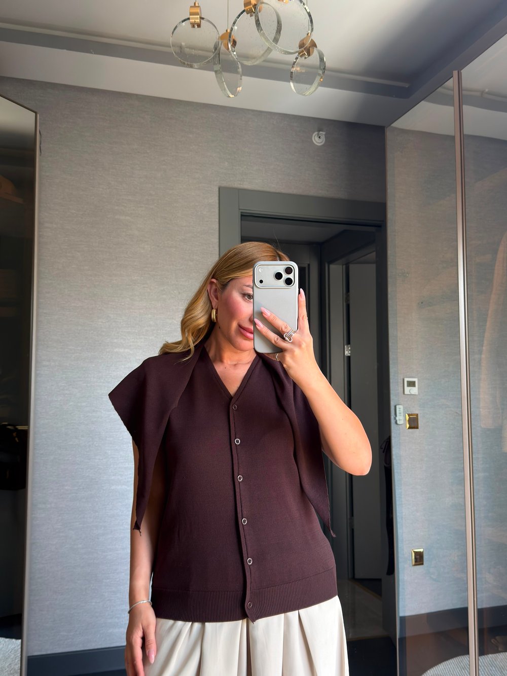 Fular Detaylı Triko Hırka 5431   