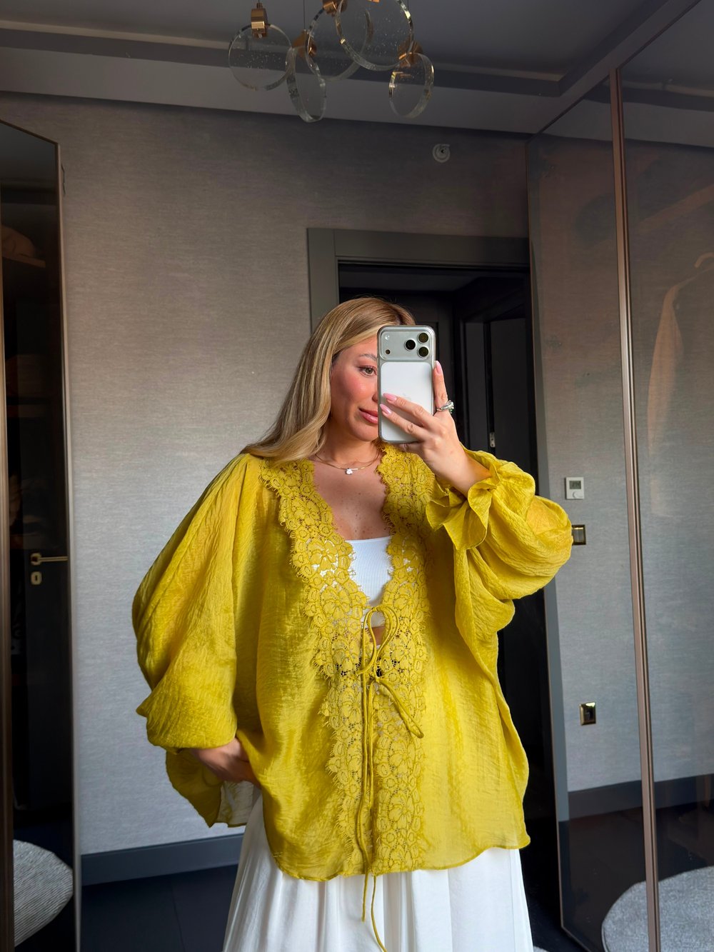 Dantelli Kimono Gömlek 5108        