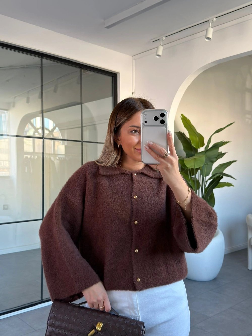 KAHVE PREMİUM POLO YAKA HIRKA