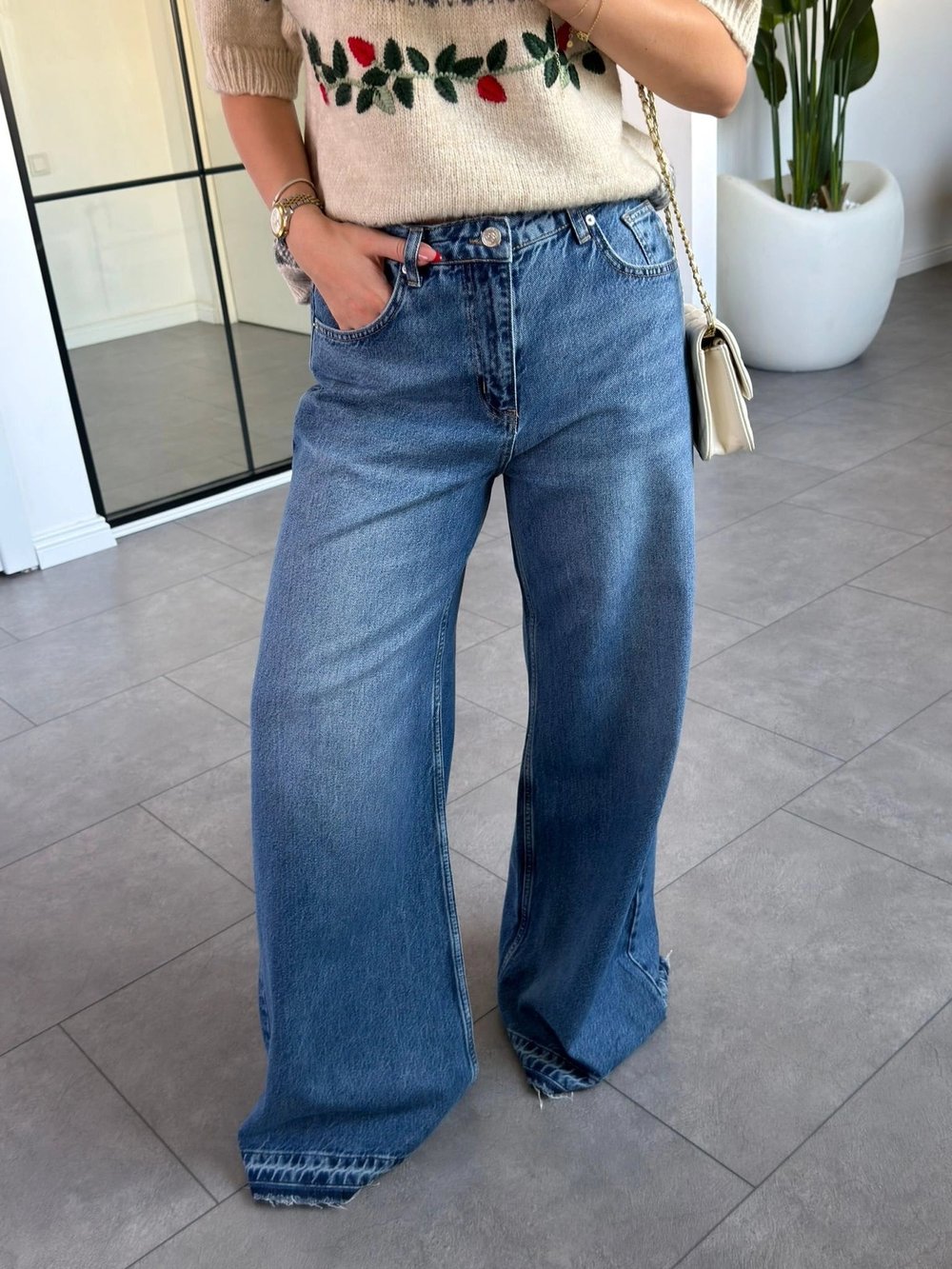 SİYAH ELEPHANT LEG JEAN