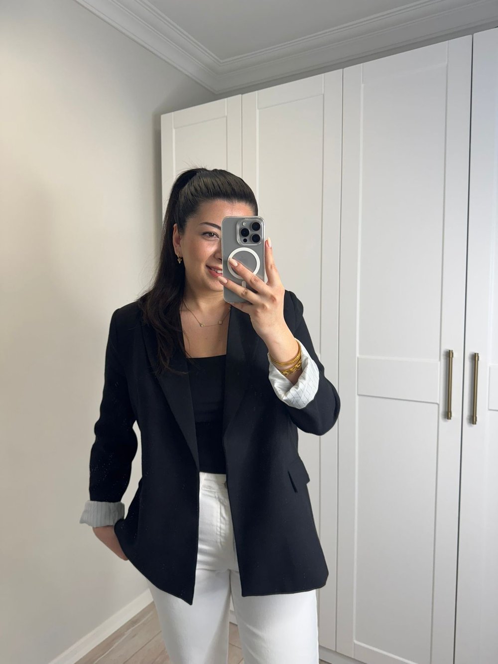 KETEN DOKULU BLAZER CEKET