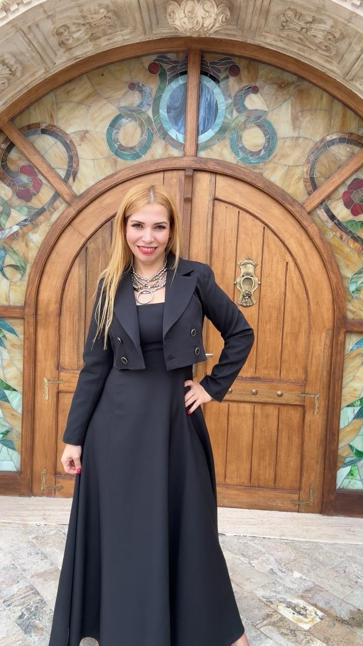 Ceket Askılı Elbise İkili Takım Siyah