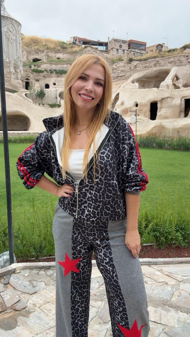 Leopar Desenli Yıldızlı Takım
