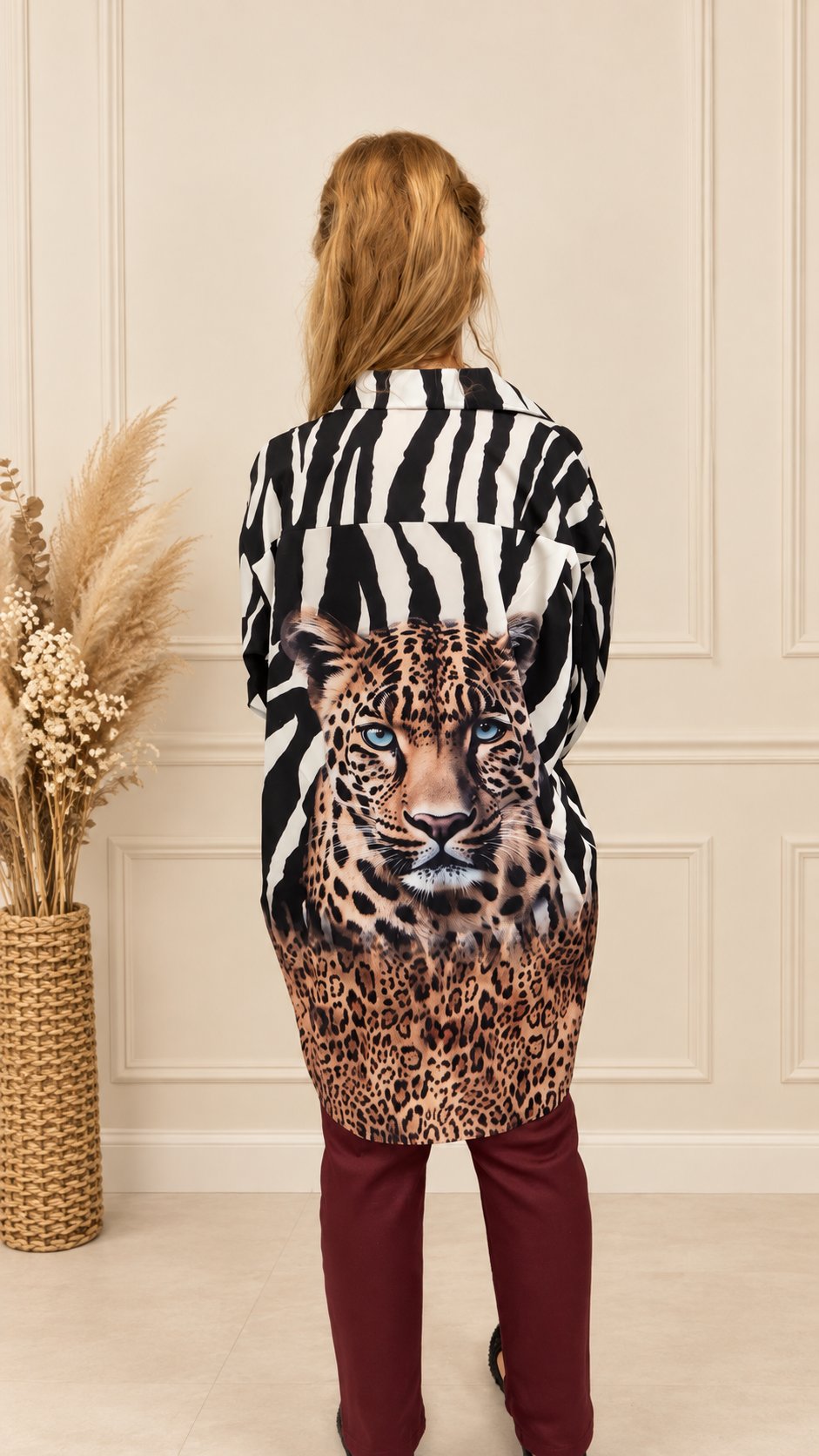 Leopar Gömlek Siyah