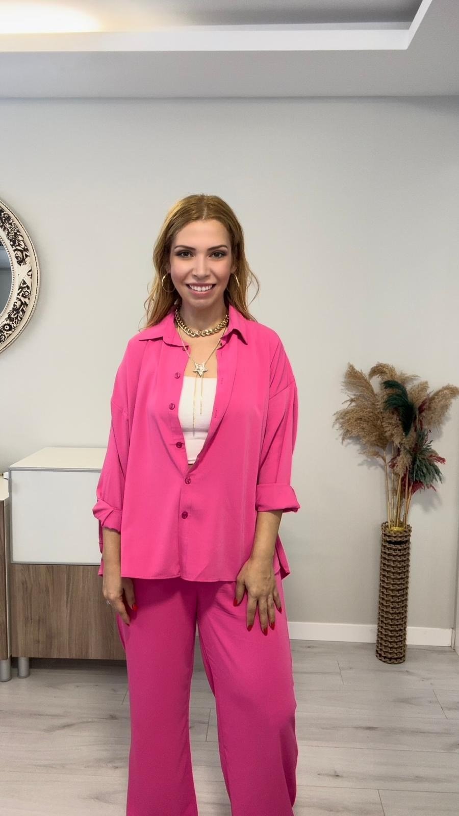 Pembe Saten Takım