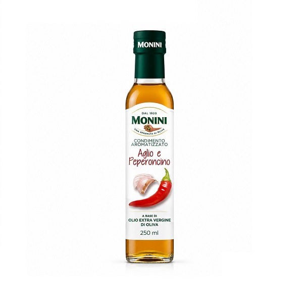 Monini Sarımsak ve Acıbiber Aromalı Natürel Sızma Zeytinyağı 250 ml