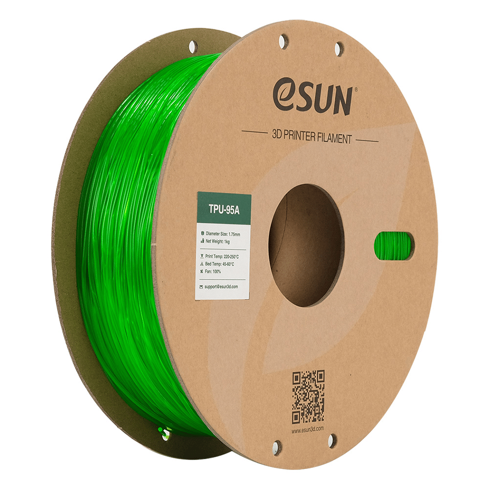 Esun TPU-95A Transparan Yeşil Filament 1.75mm 1 Kg