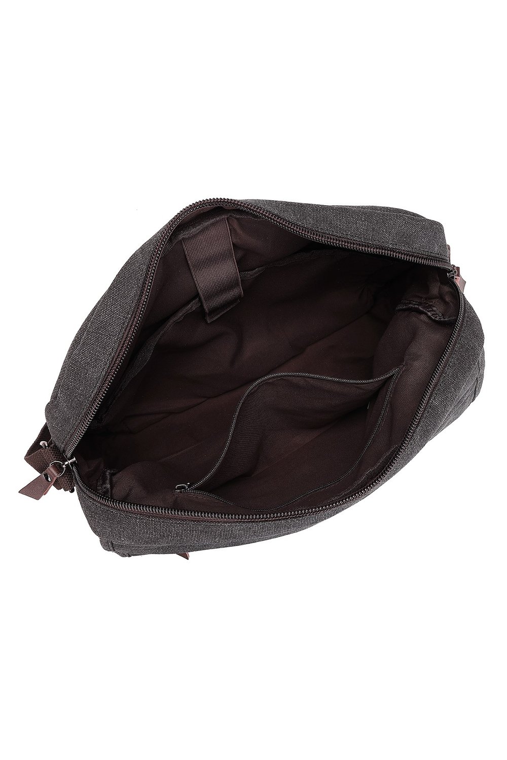 Cactive Kanvas Su Geçirmez Kumaş Uzun Askılı Laptop Bölmeli Unisex Postacı Çantası Siyah