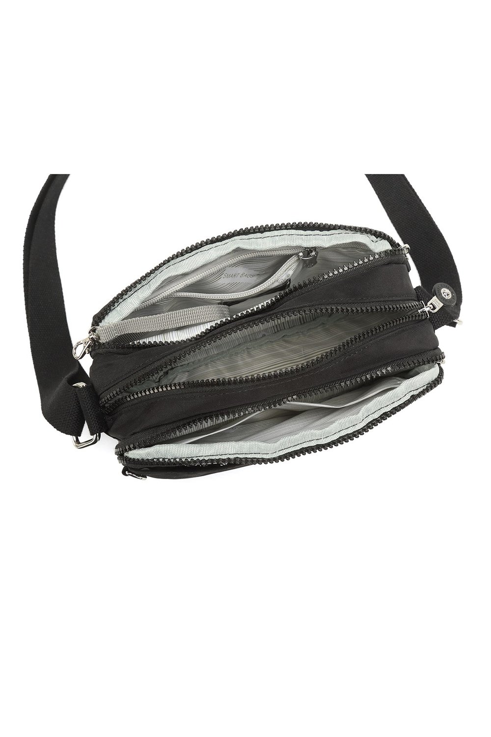 Günlük Küçük Boy Su Geçirmez Hafif Krınkıl Kumaş Kadın Omuz Çantası Mavi