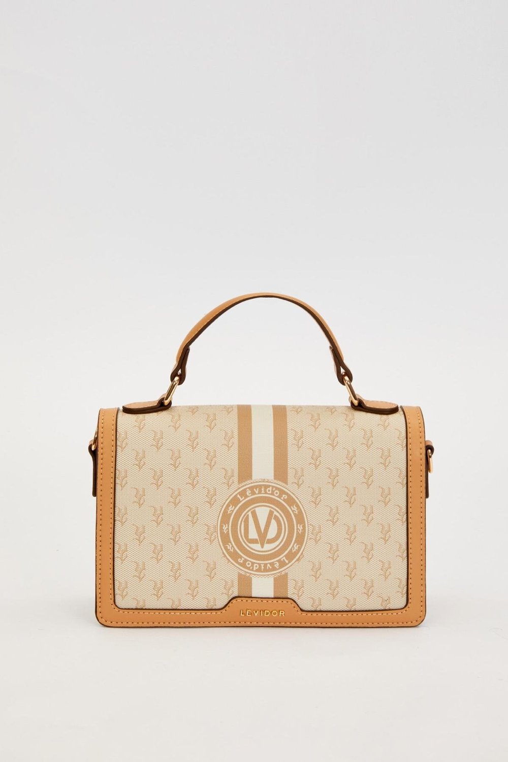 Haki Logolu Monogram Desen El Çantası