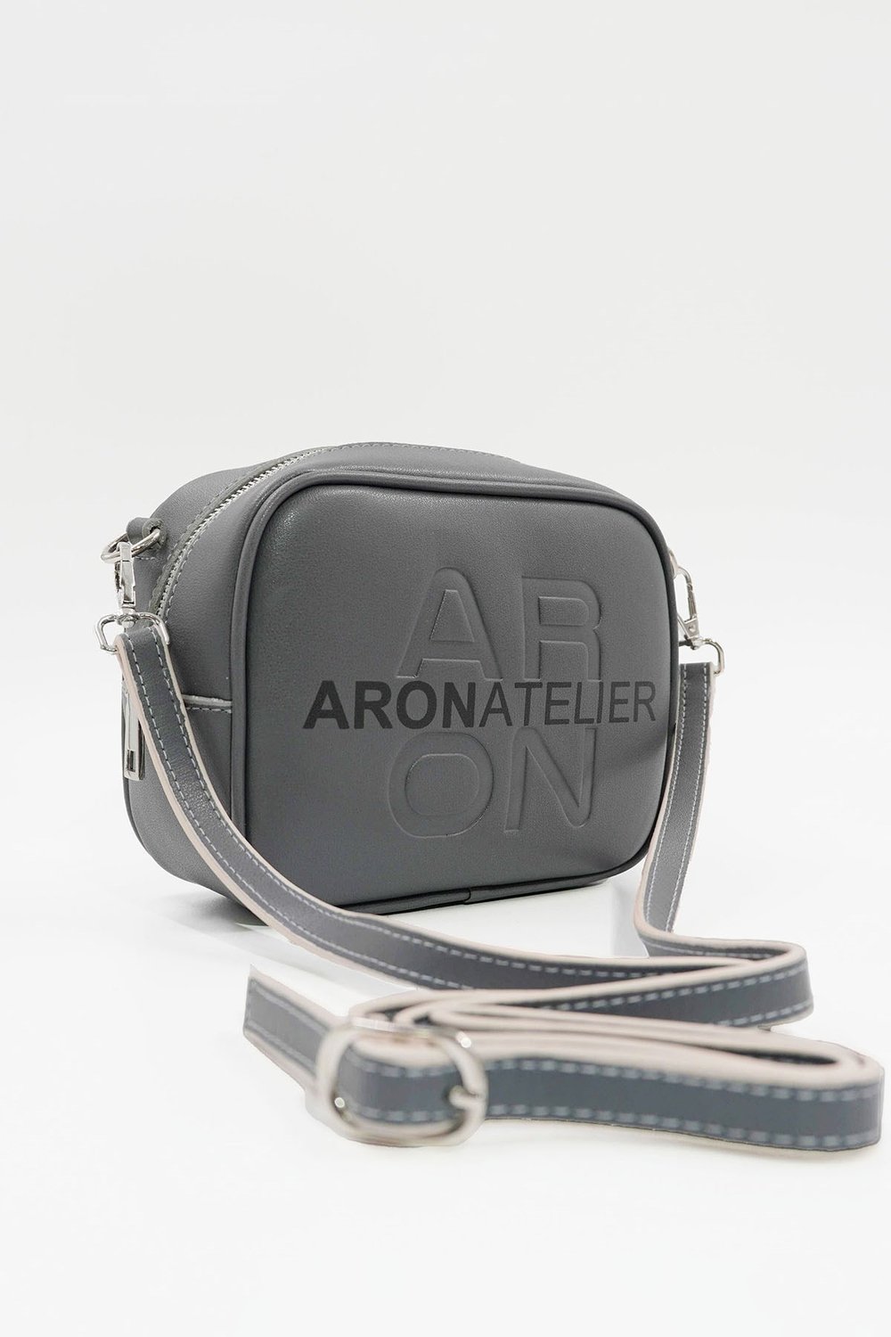 Küçük Boy  Crossbody Çapraz Askılı Kadın Omuz Çantası Gri